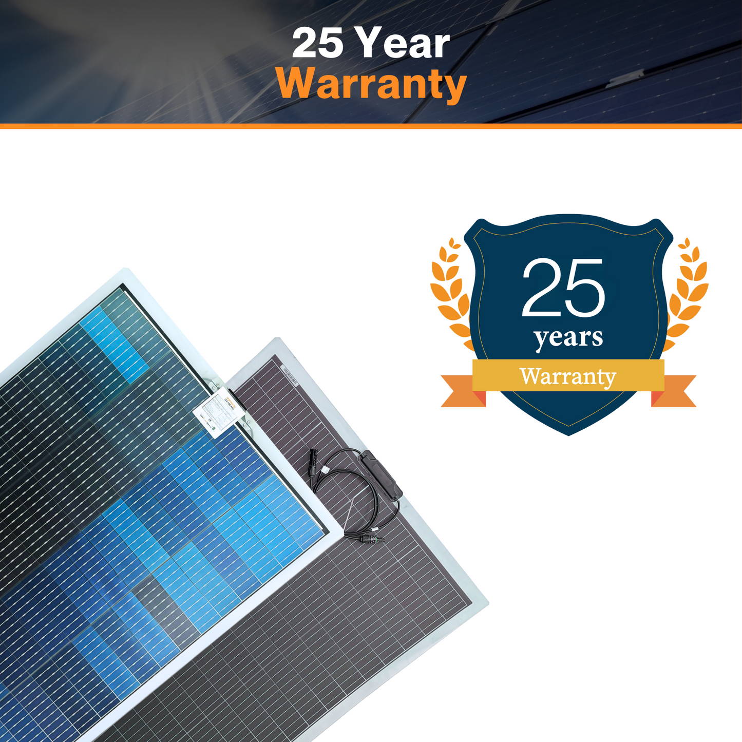 Maple Leaf 150W CPC Semi-flexible Solar Panel- Bendable Lightweight With Bi-facial CPC Cells- For Curve And Uneven Surface- W/ Waterproof Junction- 25 Years Warranty