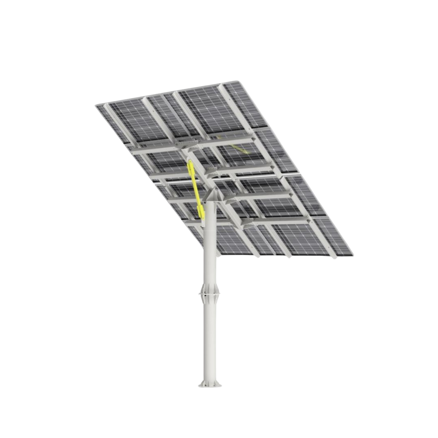 Maple Leaf North Pole Mount [Pole Mount System For 8 Solar Panels]- 14 Feet Height - W/ Angle Adjustment- PENG Certificate [Fits Panels Up To 550w In Size]