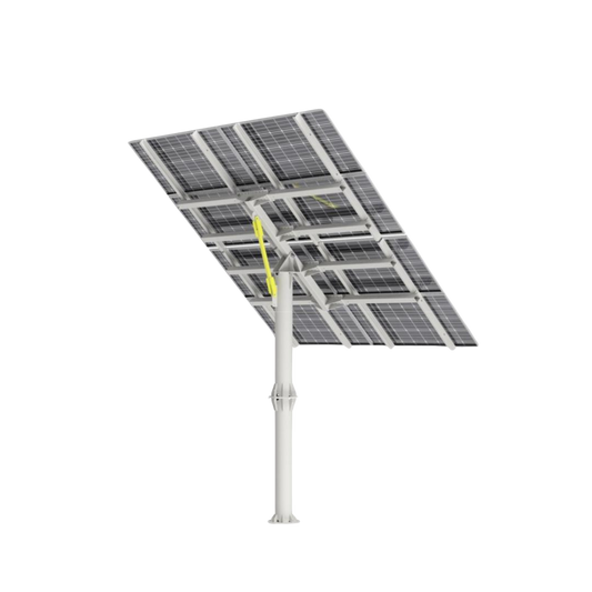 Maple Leaf North Pole Mount [Pole Mount System For 8 Solar Panels]- 14 Feet Height - W/ Angle Adjustment- PENG Certificate [Fits Panels Up To 550w In Size]