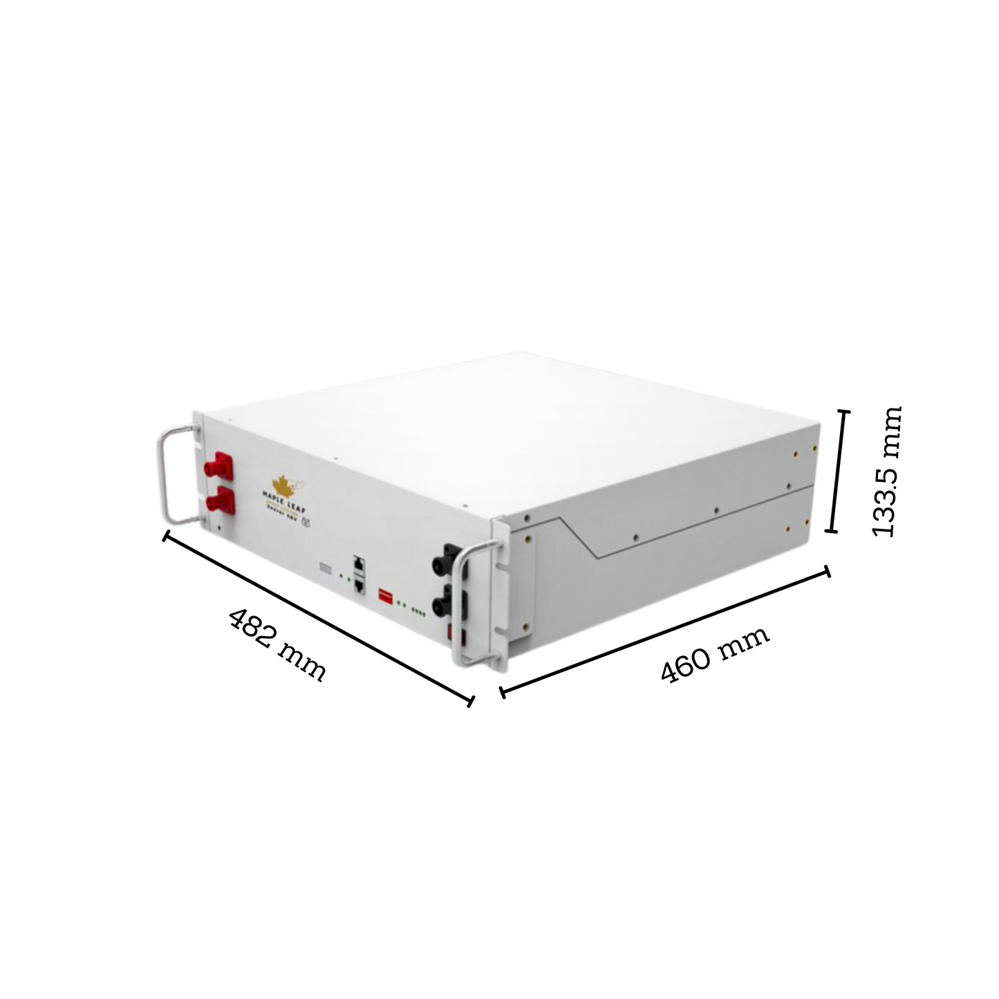 Maple leaf 48v 100Ah Server Rack Beaver With Heating | Deep Cycle Lithium Iron Phosphate Battery (LiFePO4 Battery) | W/ Advance BMS, LED Display And CAN/RS485 Port For External Communication | 10 Years Warranty