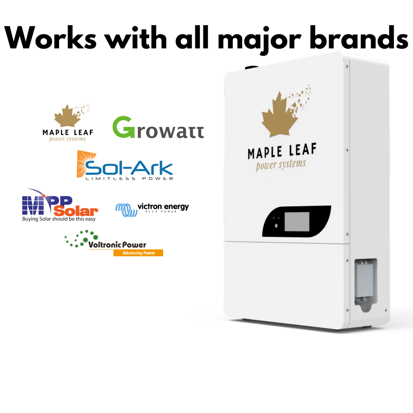 Maple Leaf Powerwall 48V100AH Battery - 10 Year Warranty Home Back Up Battery Bank | UL Approved ESS Solution | CSA recognized UL1973, UL9540A Approved