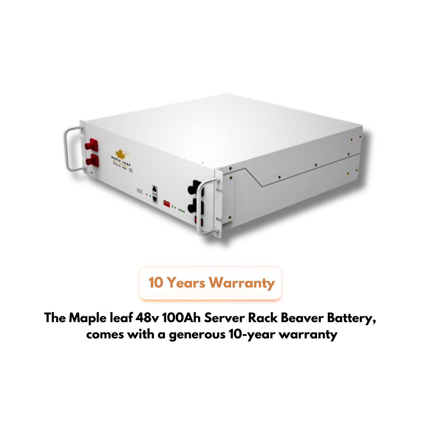 Maple Leaf 48v 100Ah Server Rack Beaver Deep Cycle Lithium Iron Phosphate Battery (LiFePO4 Battery) | W/ Advance BMS, LED Display And CAN/RS485 Port For External Communication | 10 Years Warranty