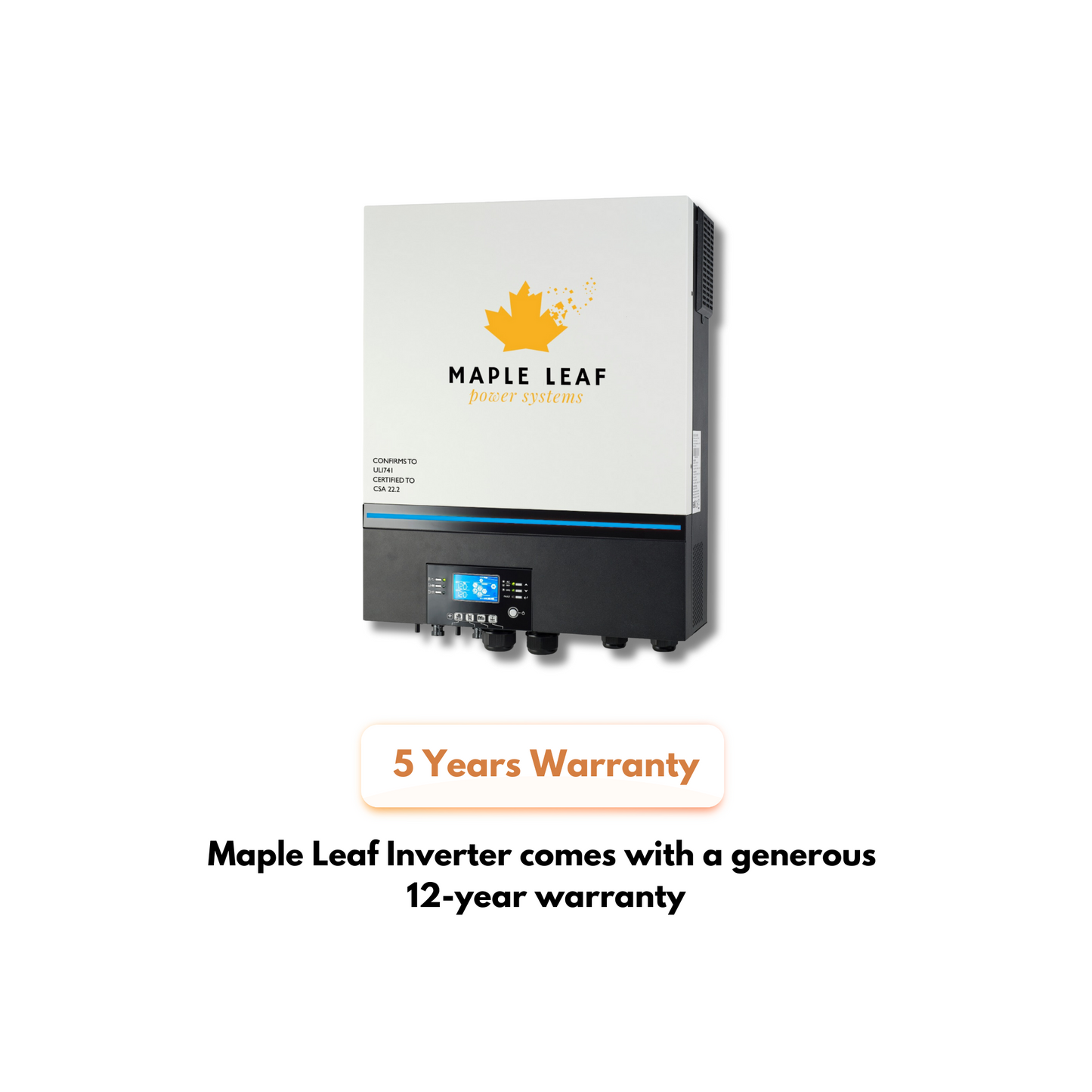 Maple Leaf 6500EX-48 Off Grid Solar Inverter - 500 VOC - 48v 110vac | (2 Units For 220vac ) Dual MPPT Solar Charger 120A [CSA Approved]